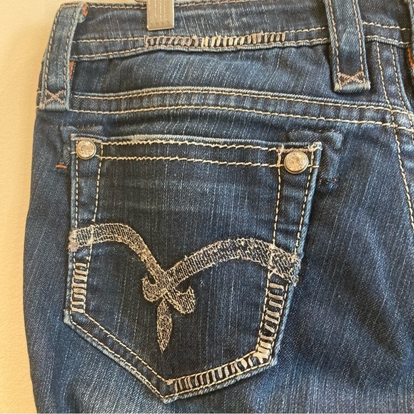 ROCK REVIVAL  Sz 30 Kathy Embellished Rhinestone Slim Leg Skinny Mid-Rise Jeans - Picture 12 of 16